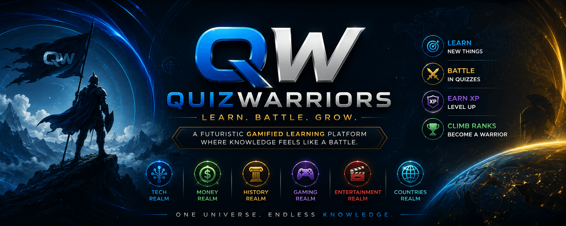QuizWarriors — Learn. Battle. Grow.